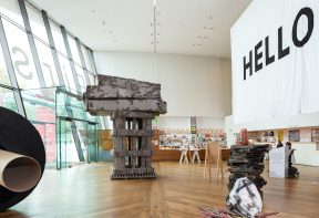 large scale sculpture in Firstsite's welcome area