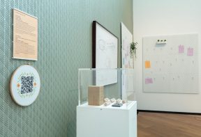 Installation view, House Share, Firstsite, 2021. Photograph by Anna Lukala