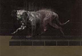 STUDY OF A DOG IN MOVEMENT WALKING; PLINTH c1953-54