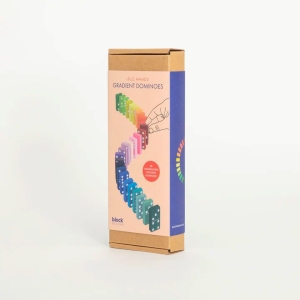 Rainbow Wooden Dominoes in Box