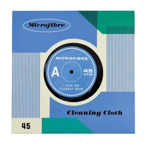 record 45rpm shaped cleaning cloth