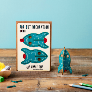 Pop Out Rocket Greeting Card