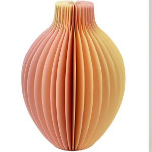 Close up of Yellow and Orange Paper Vase