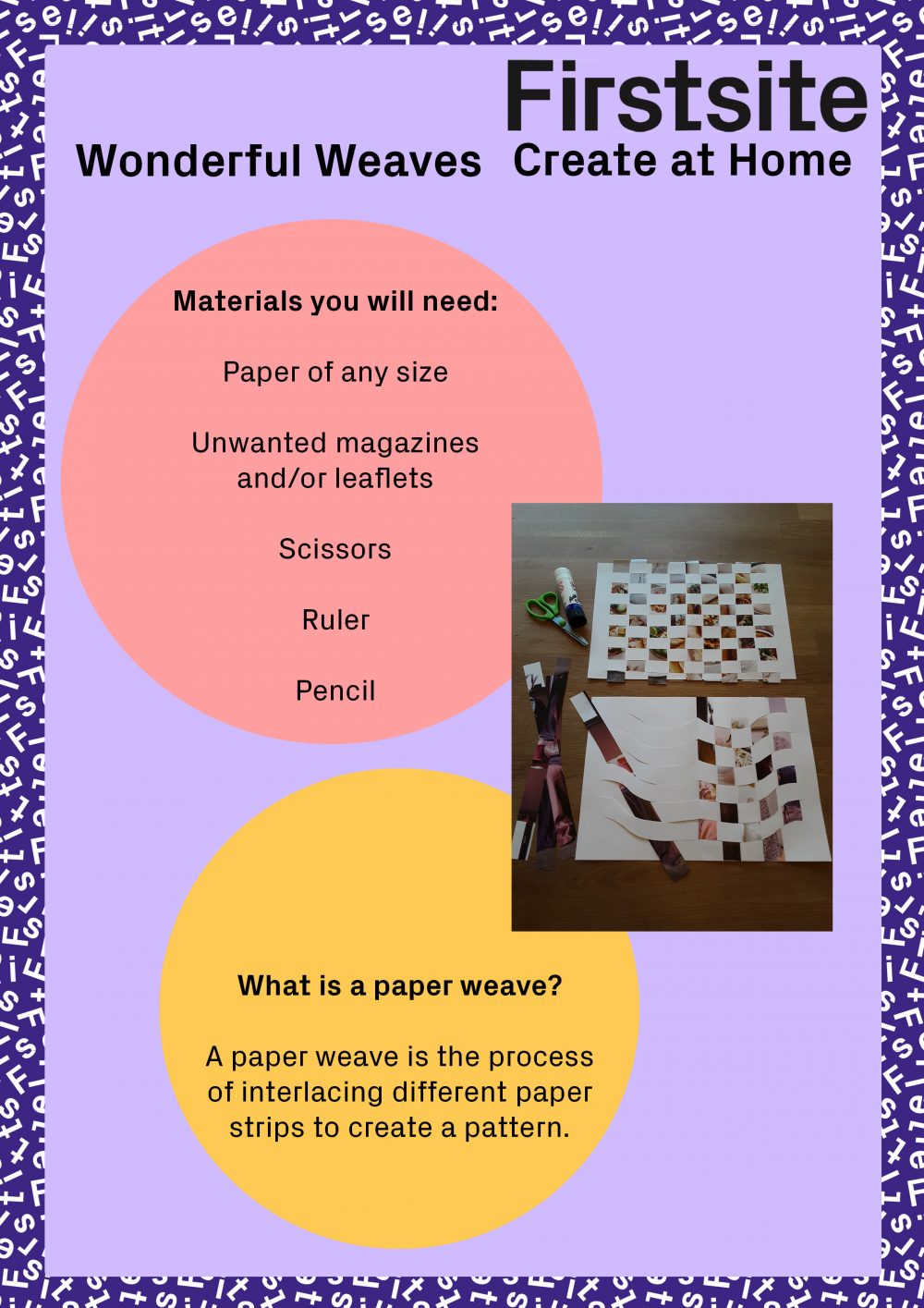 instructions for how to make a paper weave