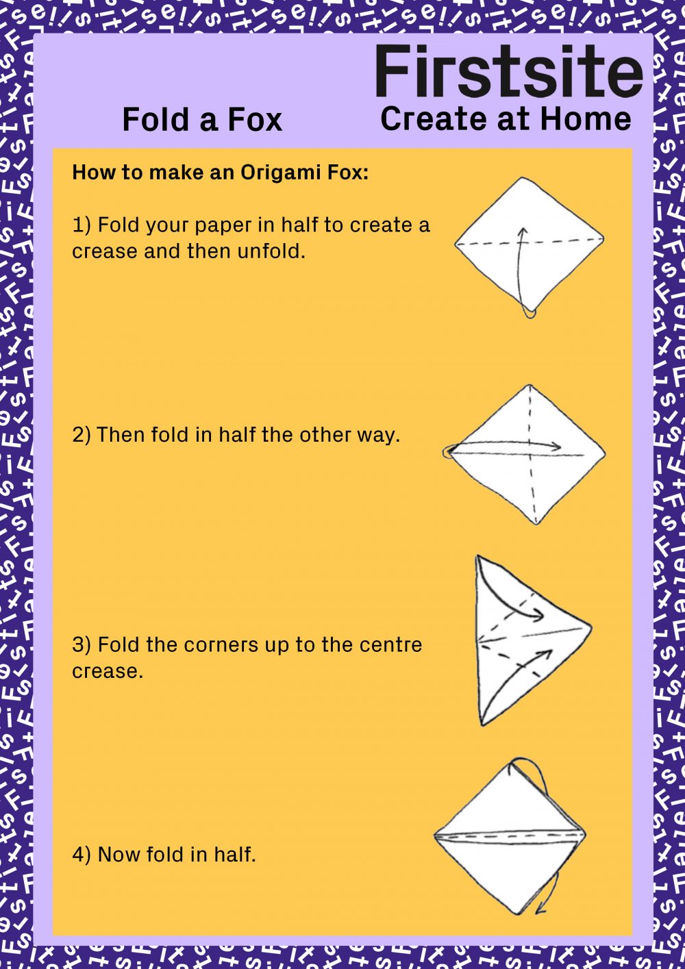 Firstsite Create at Home Fold a Friend Instructions pg 4 of 5