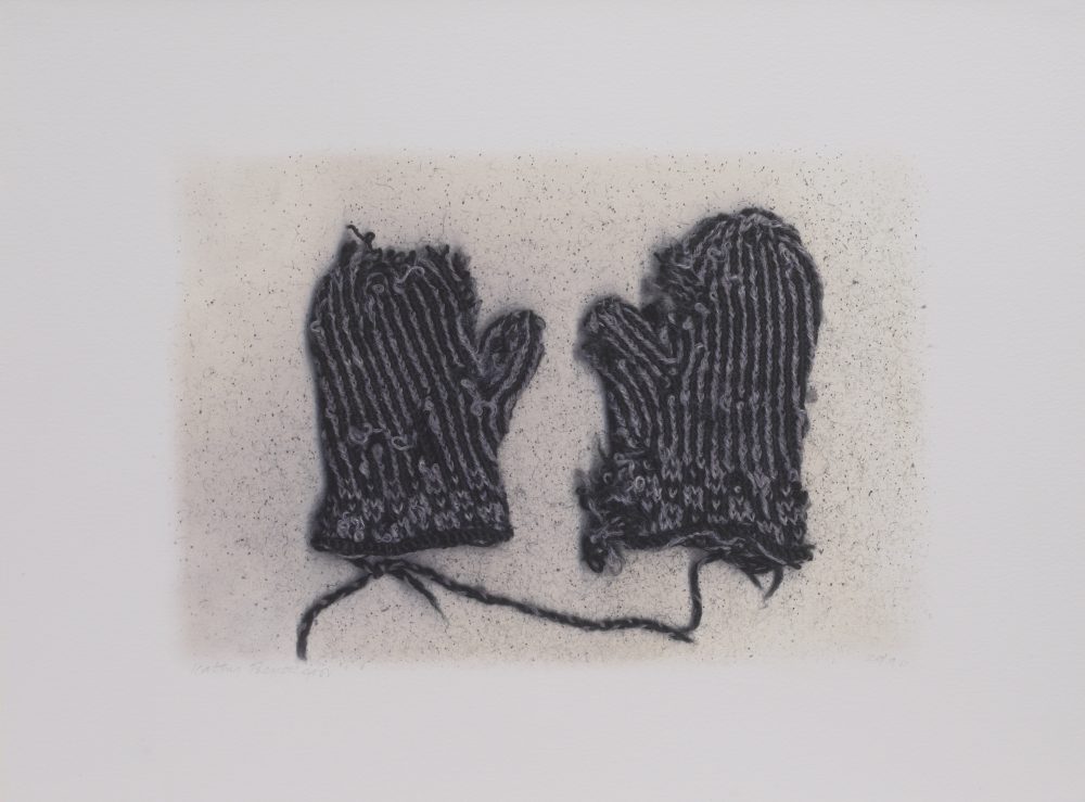 Kathy Prendergast, 2002,_ Mittens and Moth Eggs (from_Bugs_Portfolio). Taken from the Arts Council Collection.