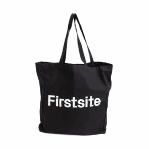 Basic image of the black tote bag with Firstsite logo