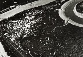 black and white aerial photograph of ancient grazing marsh in Essex