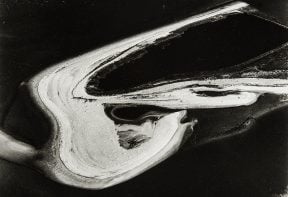 black and white aerial photograph of salt marsh in Essex