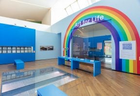 Installation view, Art for Life, Firstsite, 2021 Photograph by Anna Lukala