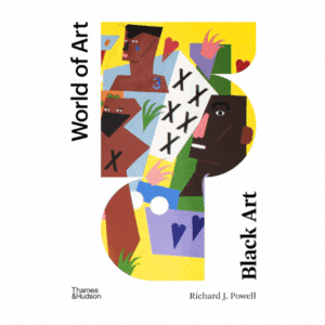 The front cover of Black Art book depicting black people illustrated in a cubist style.