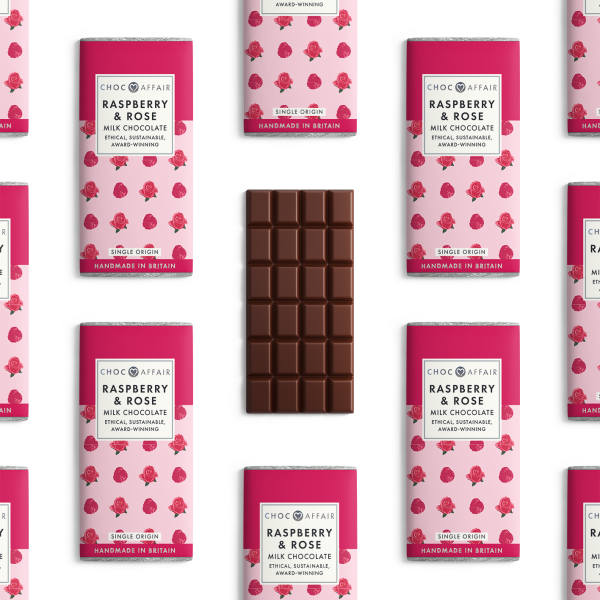 Multiple Choc Affair Chocolate bars on a white background