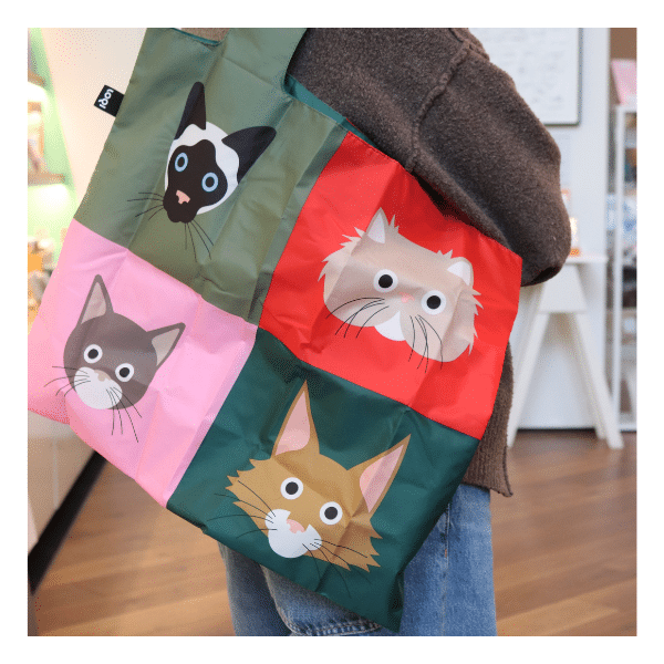 LOQI Stephen Cheetham Shopping Bag - Cats