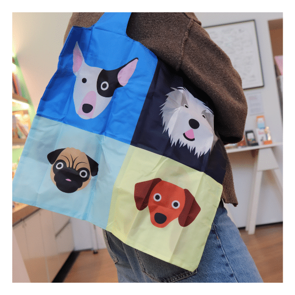 LOQI Stephen Cheetham Shopping Bag - Dogs