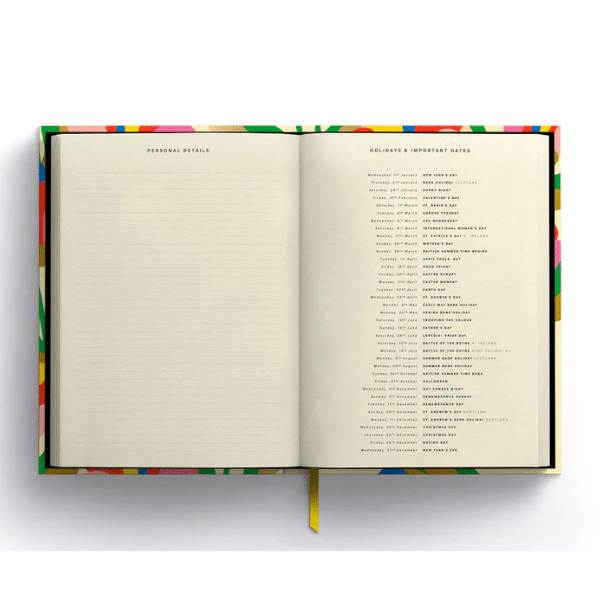 Inside of the 2026 diary by 1973 with the Bureau Alice design.