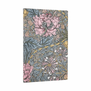 Front of the diary showing the stunning William Morris Pink Honeysuckle design.