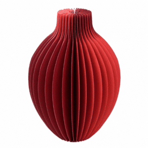 Image showing the red paper vase folded out.