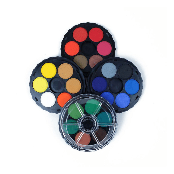 Image showing the palette unstacked so that all colours can be seen.