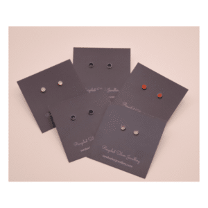 Sara Barker Enamel and Recycled Sterling Silver Stud Earrings